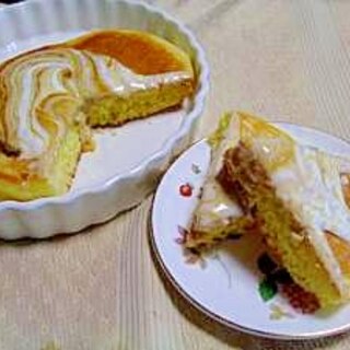 プルーンヨーグルト　ホットケーキ